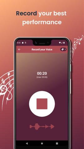 Sing2Notes — Sheet from Vocals для Android — скриншот 3