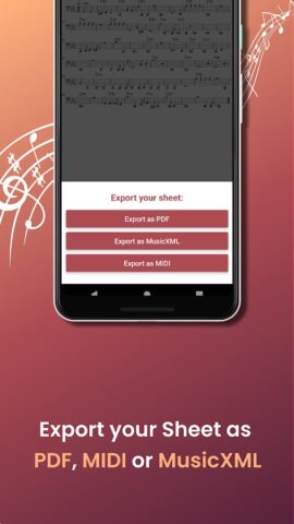 Sing2Notes — Sheet from Vocals для Android — скриншот 5