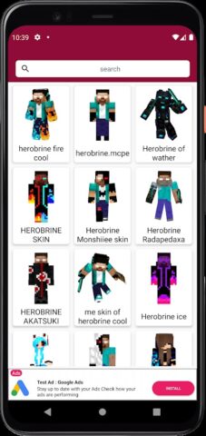 Skin de Herobrine Minecraft для Android — скриншот 3