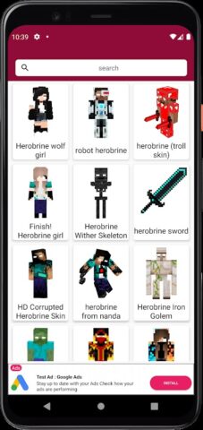 Skin de Herobrine Minecraft для Android — скриншот 4