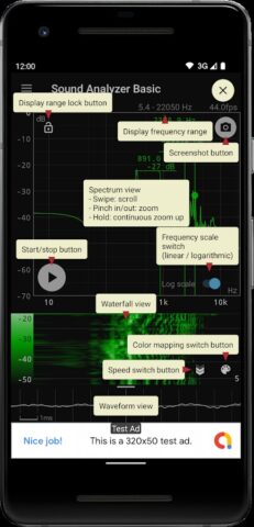 Sound Analyzer Basic для Android — скриншот 2