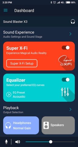 Sound Blaster Command для Android — скриншот 1