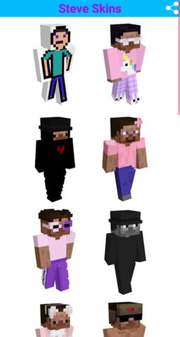 Steve skins for minecraft для Android — скриншот 1