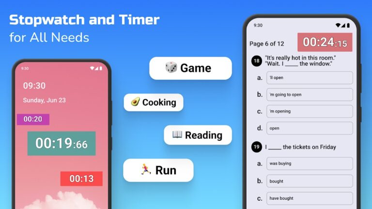 Секундомер поверх приложений для Android — скриншот 1