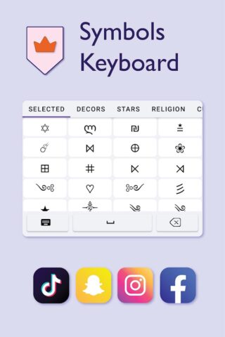 Symbols Keyboard для Android — скриншот 1