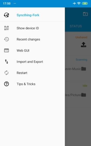 Syncthing-Fork для Android — скриншот 5