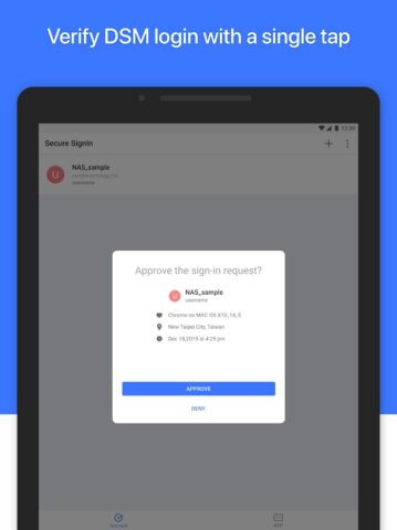 Synology Secure SignIn для Android — скриншот 5