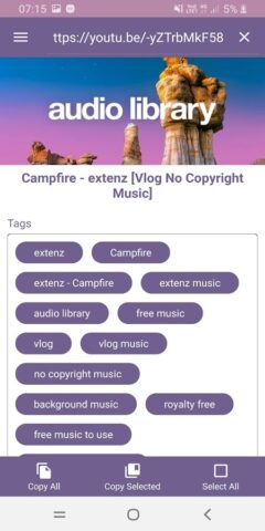 Теги для видео для Android — скриншот 3