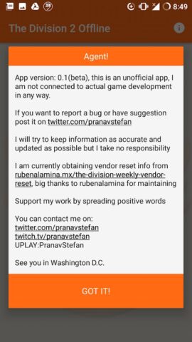 The Division 2 Companion App для Android — скриншот 4