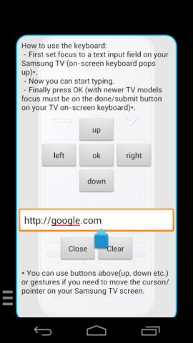 Touchpad remote for Samsung TV для Android — скриншот 2