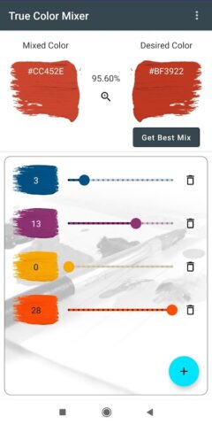 True Color Mixer (Real Paint) для Android — скриншот 1