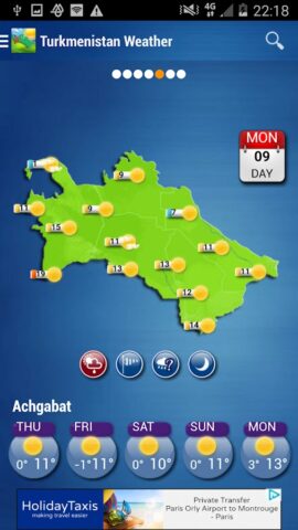 Turkmenistan Weather для Android — скриншот 1
