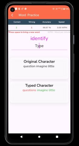 Typing Speed Test Pro для Android — скриншот 5