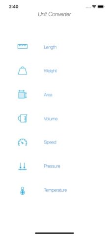 U Конвертер величин для iOS — скриншот 1