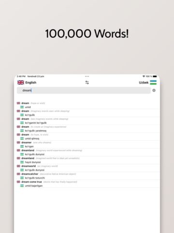 Uzbek/English Dictionary для iOS — скриншот 3