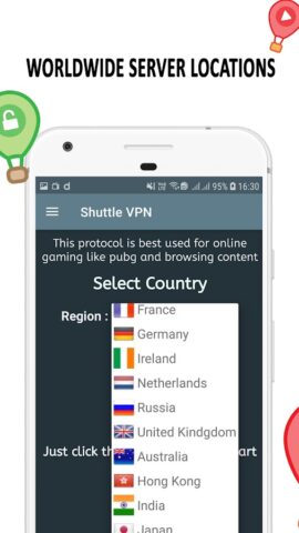 VPN Shuttle: Быстрый & Безопас для Android — скриншот 1