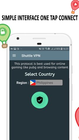 VPN Shuttle: Быстрый & Безопас для Android — скриншот 3
