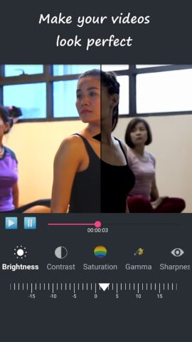 Улучшение яркости видео для Android — скриншот 1