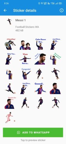 WASticker — Football Stickers для Android — скриншот 4