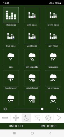 Генератор белого шума для Android — скриншот 1