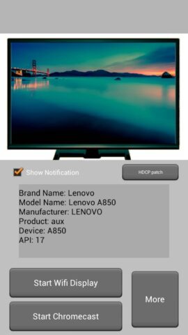 Wi-Fi дисплей для Android — скриншот 1