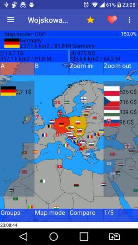 Военная карта мира для Android — скриншот 1