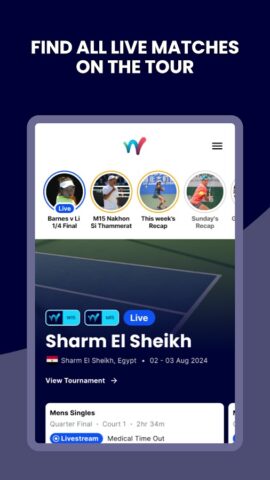 World Tennis Tour Live для Android — скриншот 5