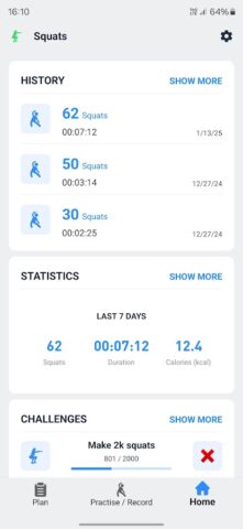 Zeopoxa Squats — Приседания для Android — скриншот 5