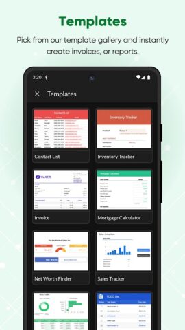 Zoho Sheet: Табличный app для Android — скриншот 2