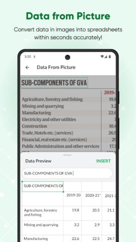 Zoho Sheet: Табличный app для Android — скриншот 3