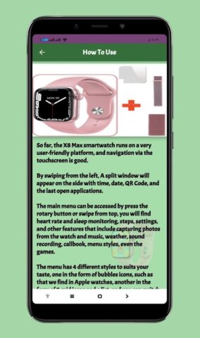 smart watch X8 max guide для Android — скриншот 3