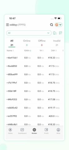 ANTPOOL для Android — скриншот 2