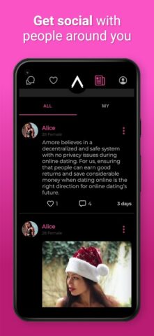 Dating App Amore: Chat & Date для Android — скриншот 3