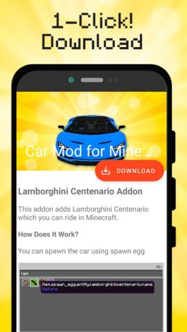 Car Mod — Lamborghini Addon fo для Android — скриншот 4