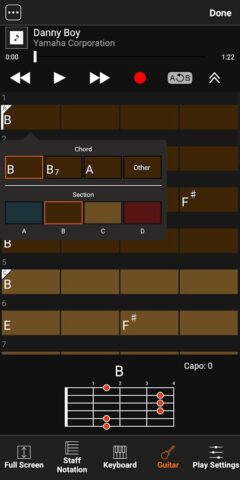 Chord Tracker для Android — скриншот 4