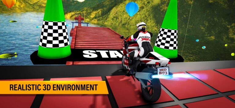 Сумасшедший 3D Stunt Bike Ride для iOS — скриншот 3