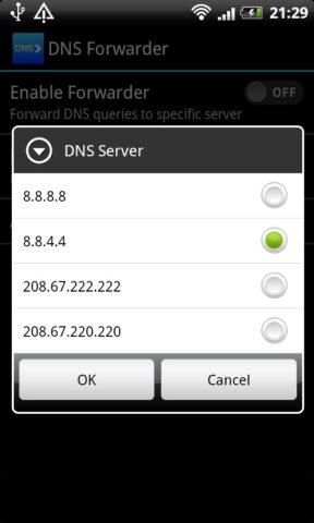 DNS forwarder для Android — скриншот 2
