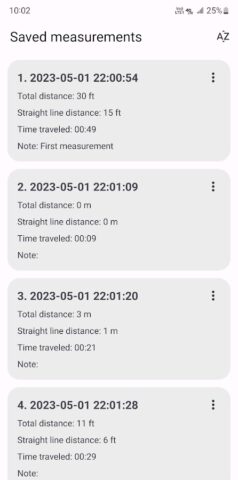 Измерение расстояния (GPS) для Android — скриншот 3
