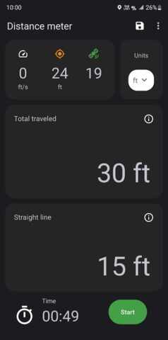 Измерение расстояния (GPS) для Android — скриншот 4