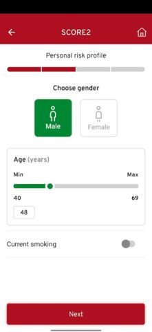 ESC CVD Risk Calculation для Android — скриншот 4