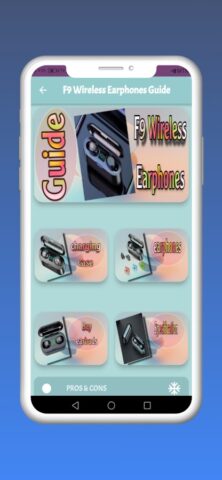 F9 Wireless Earphones Guide для Android — скриншот 2