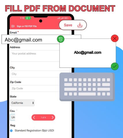 Подписать PDF — Заполнить PDF для Android — скриншот 3
