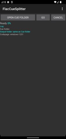 Flac Cue Splitter для Android — скриншот 1