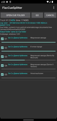 Flac Cue Splitter для Android — скриншот 5