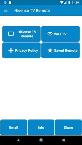 HiSense TV Remote Control для Android — скриншот 1