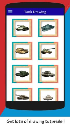 Как рисовать танк шаг за шагом для Android — скриншот 1