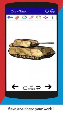 Как рисовать танк шаг за шагом для Android — скриншот 5