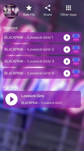 LOVE SICK GIRLS — Ringtone для Android — скриншот 2
