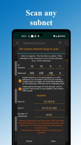 Сетевой сканер — Net Scanner для Android — скриншот 2