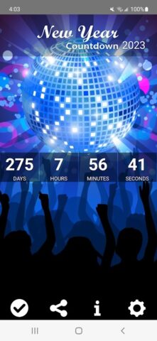 NewYear Countdown 2025 для Android — скриншот 1
